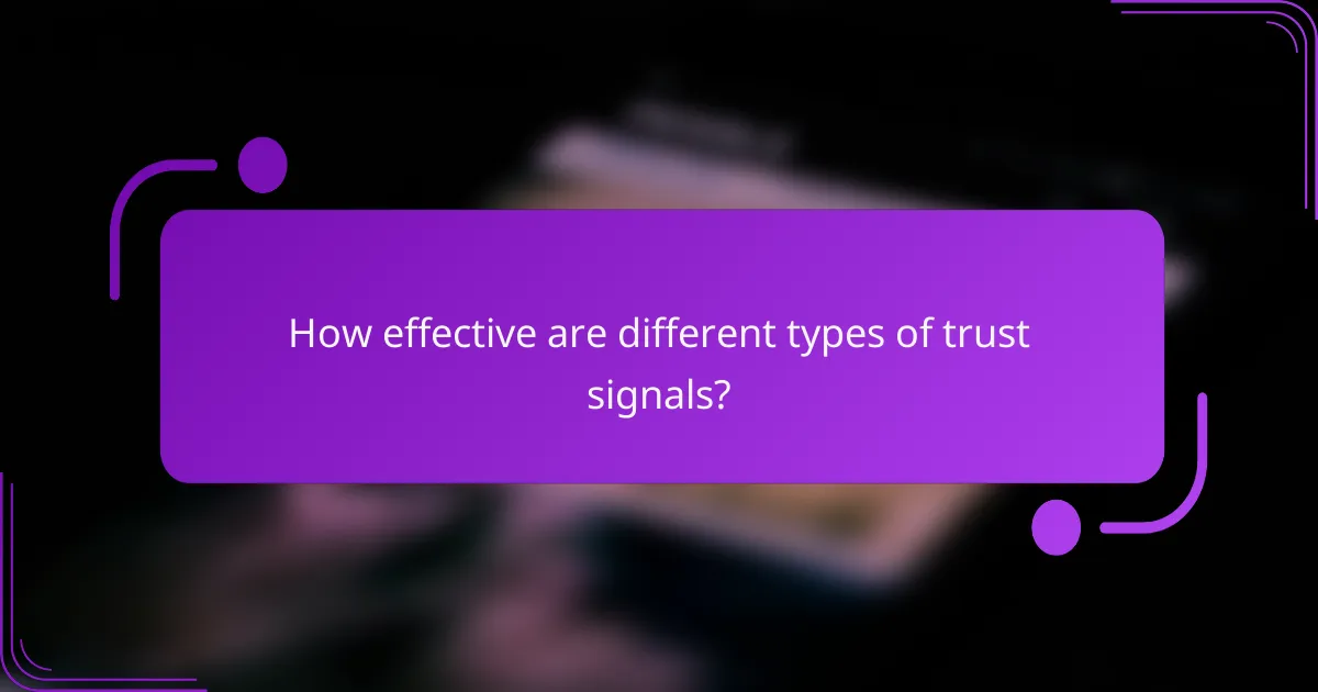 How effective are different types of trust signals?