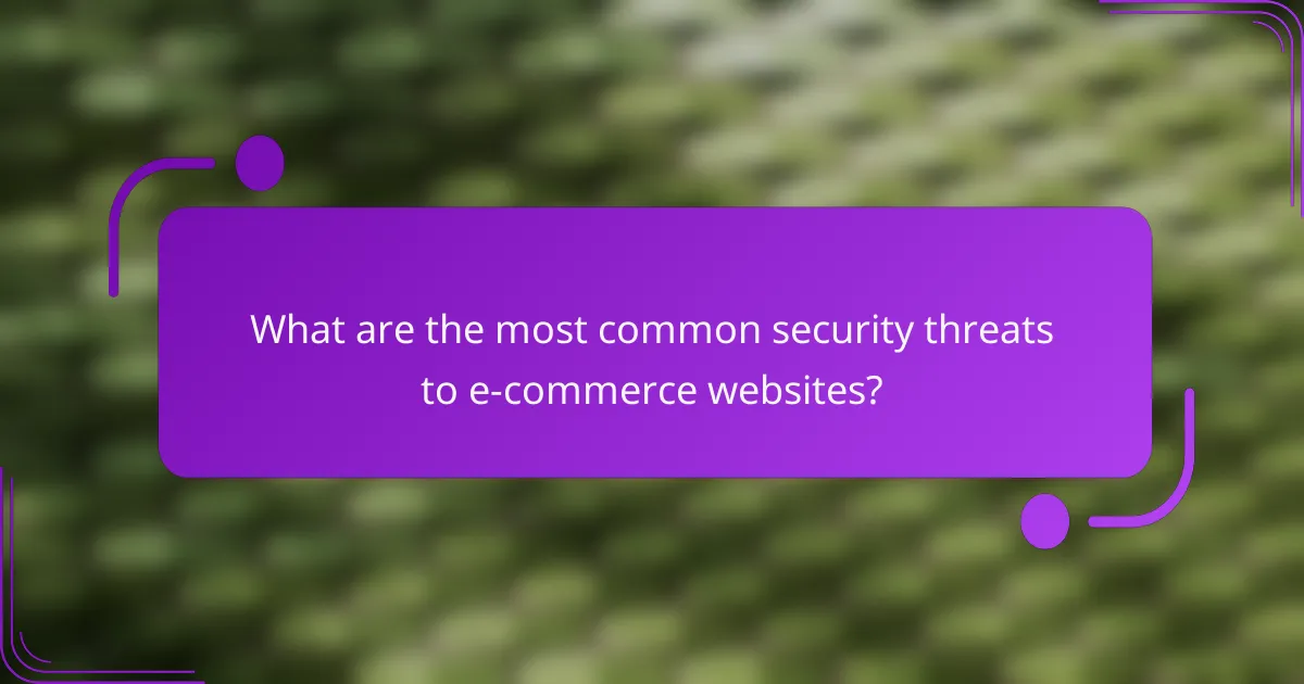 What are the most common security threats to e-commerce websites?